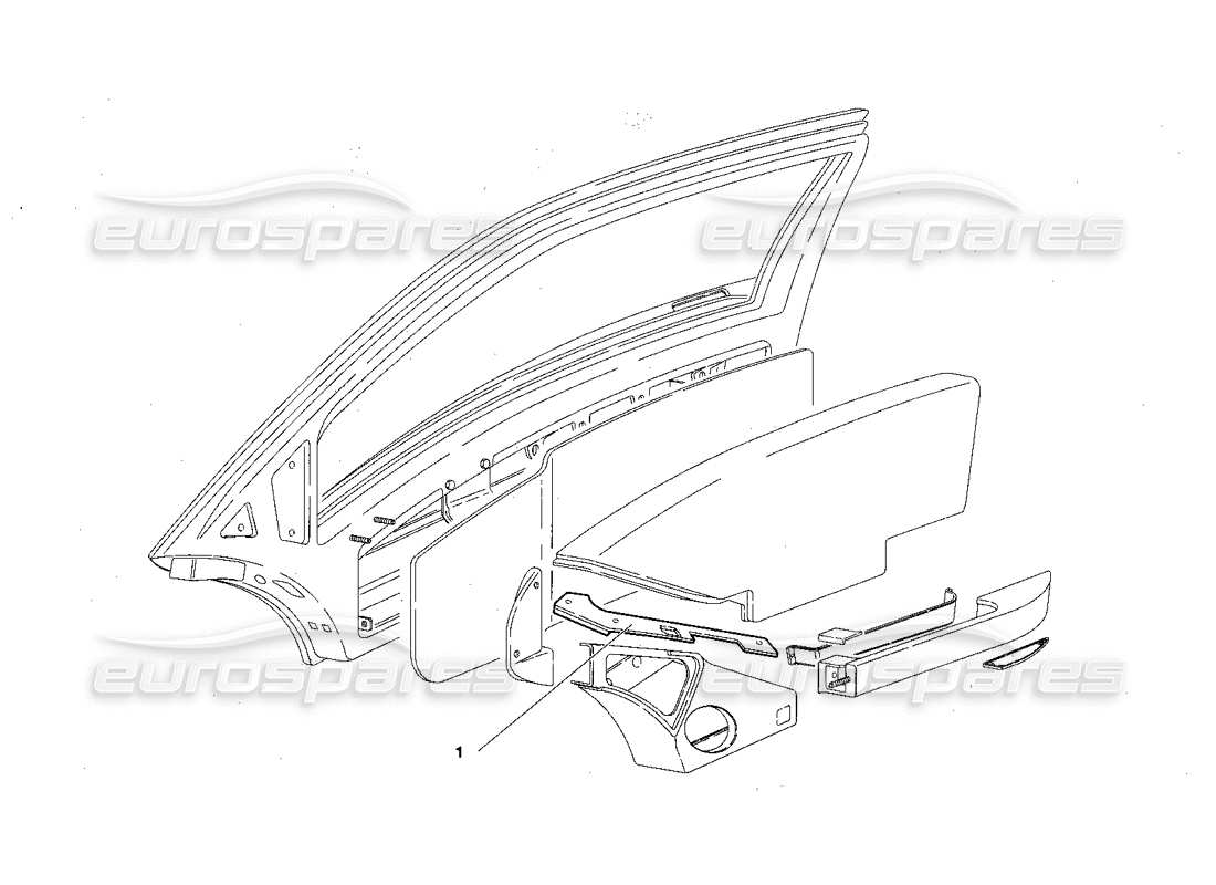 lamborghini diablo vt (1994) türen (gültig für rh d. version - april 1994) teilediagramm