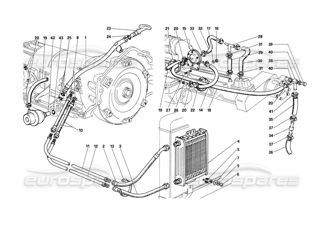 ferrari 400i (1983 mechanical) vakuumverstärkungsventil und ölkreislauf (400 automatisch) teilediagramm