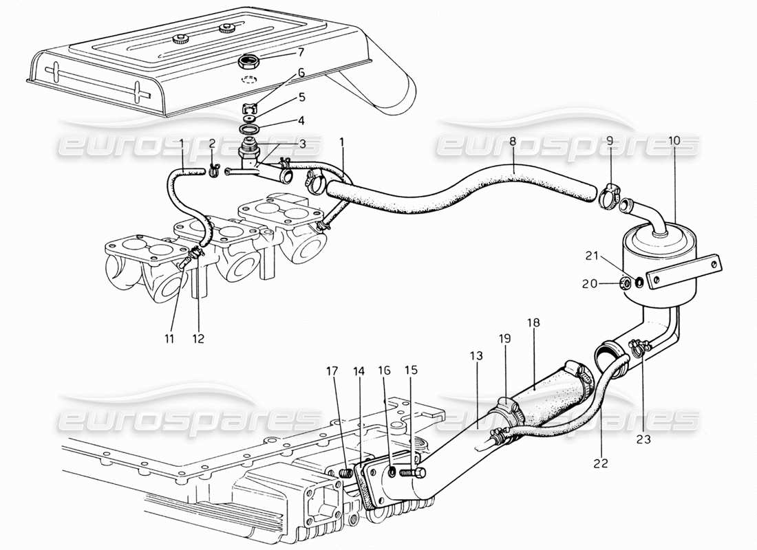 ferrari 206 gt dino (1969) schlag auf teilediagramm