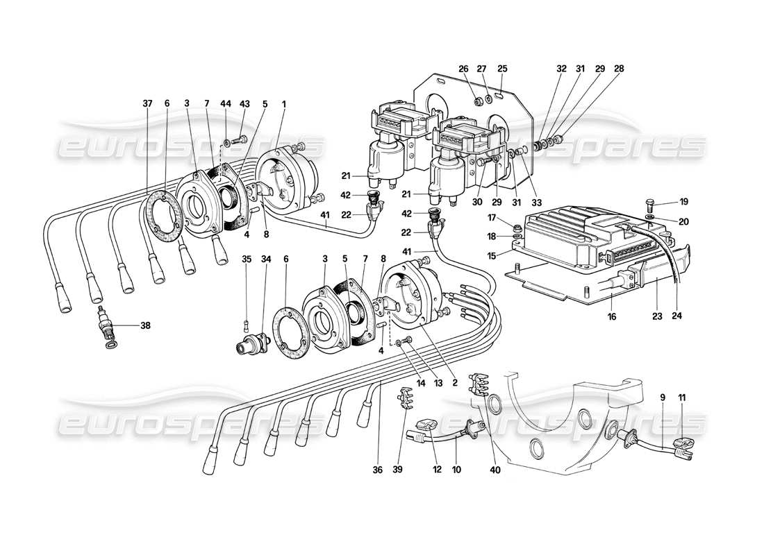 ferrari 412 (mechanical) motorzündung teilediagramm
