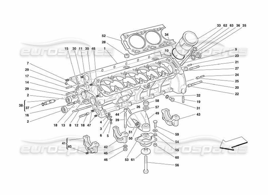 ferrari 550 barchetta kurbelgehäuse-teilediagramm
