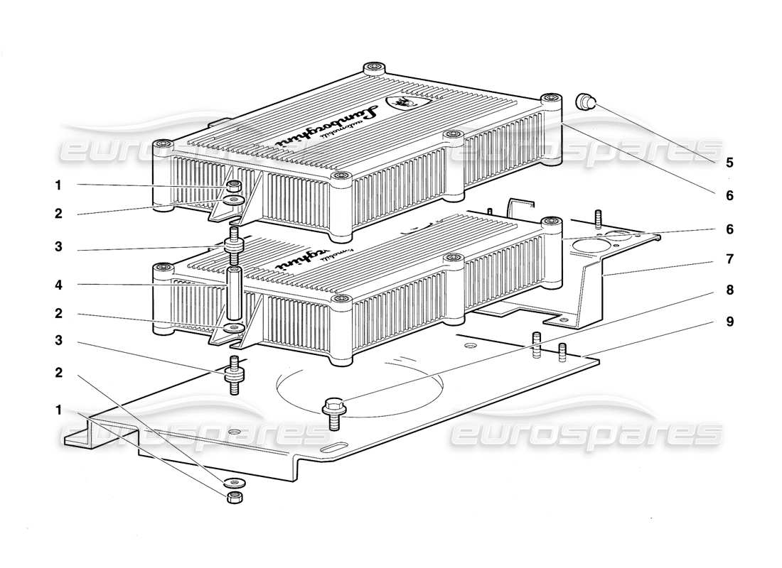 lamborghini diablo vt (1994) elektronische einspritzeinheiten teilediagramm