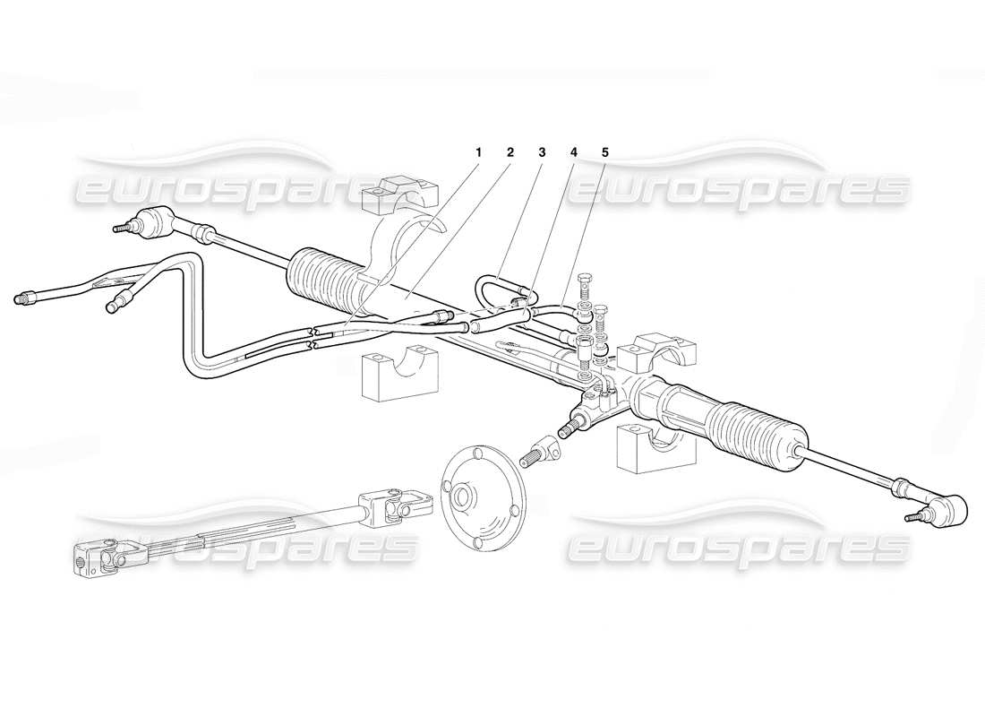 lamborghini diablo vt (1994) lenkung (gültig für rh d. version - april 1994) teilediagramm