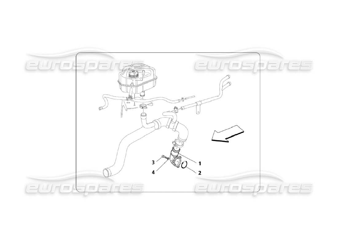 maserati qtp. (2006) 4.2 kühlsystem: wasserpumpe teilediagramm