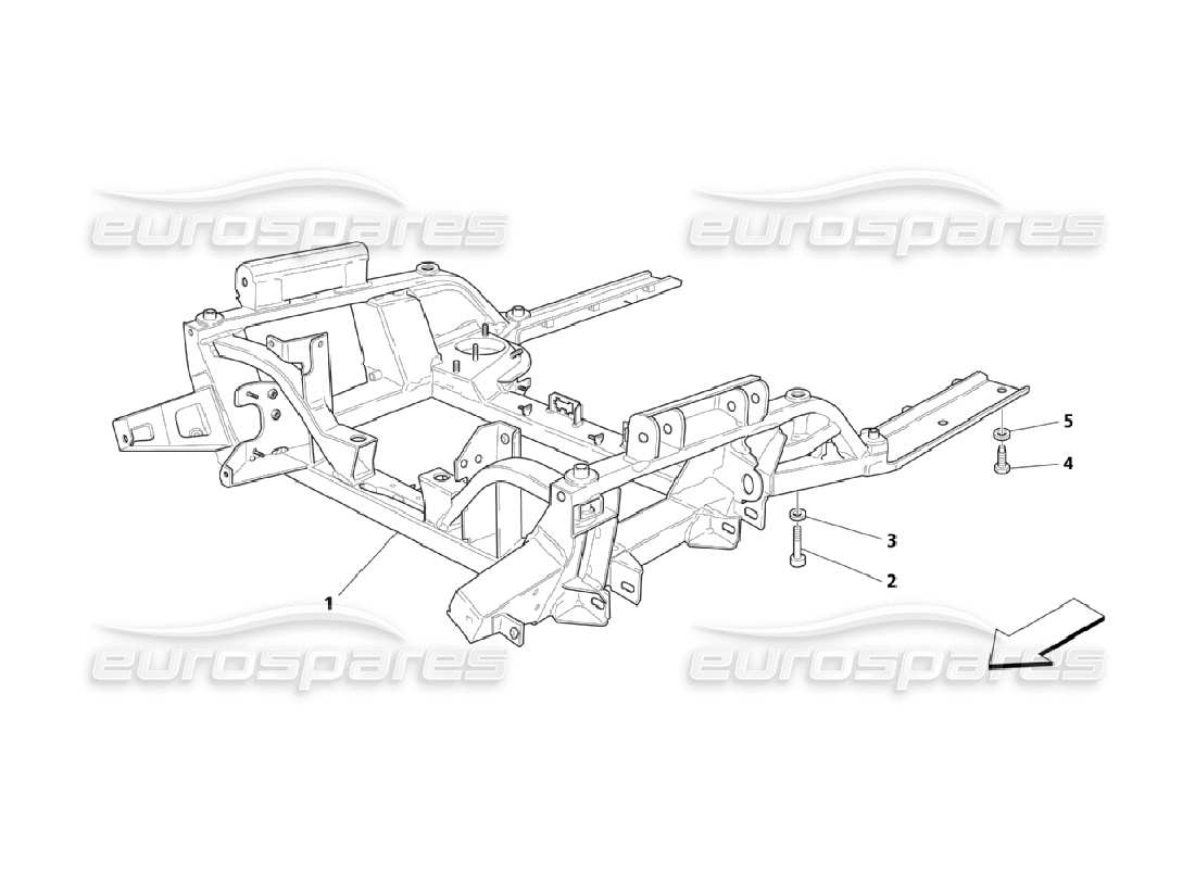 maserati qtp. (2006) 4.2 vorderer untergestell teilediagramm