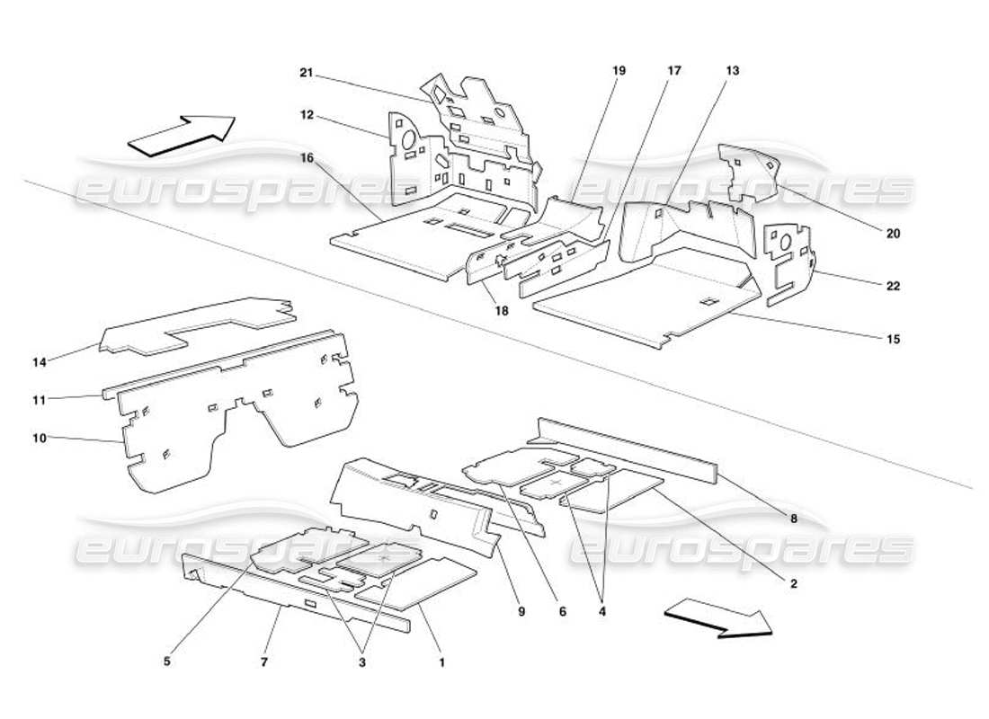 ferrari 575 superamerica fahrgastraumisolierungen -gültig für gd- ersatzteildiagramm