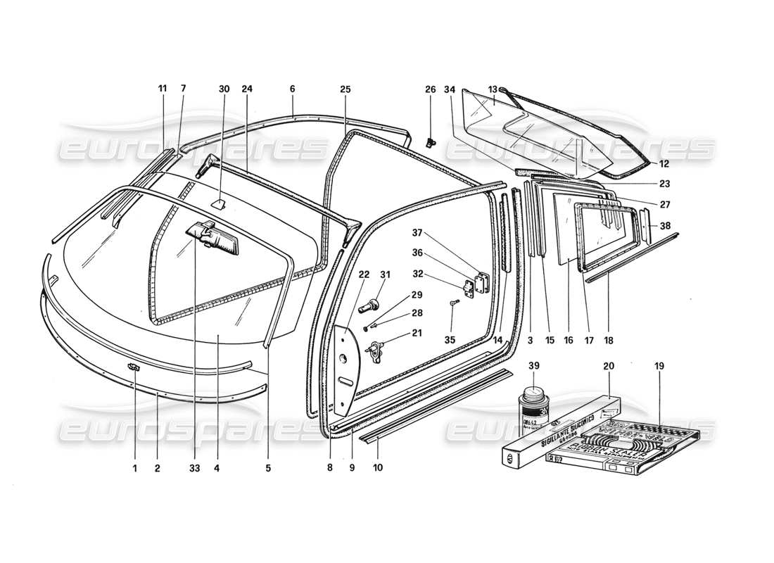 ferrari 328 (1988) gläser teilediagramm