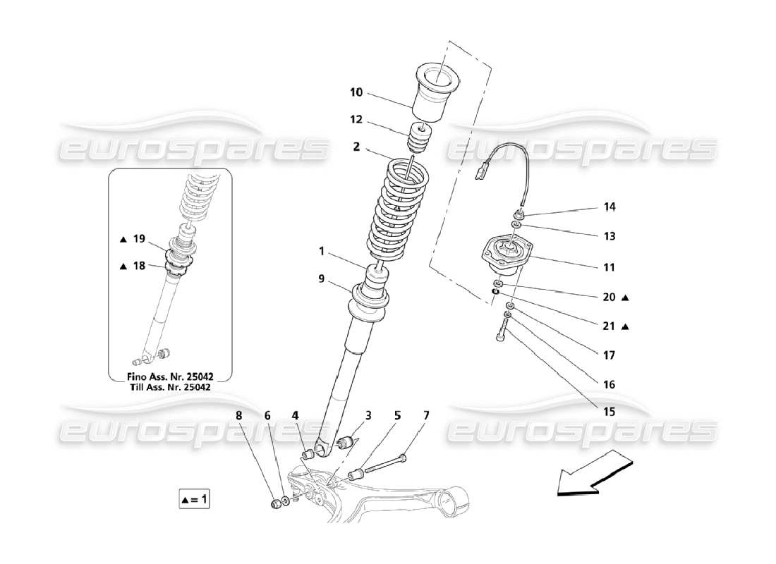 maserati qtp. (2006) 4.2 teile der vorderradaufhängung teilediagramm