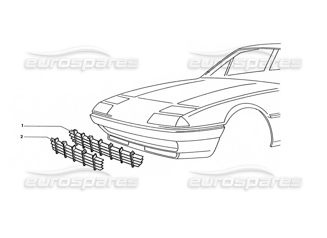 ferrari 400 gt / 400i (coachwork) teilediagramm für frontgrills