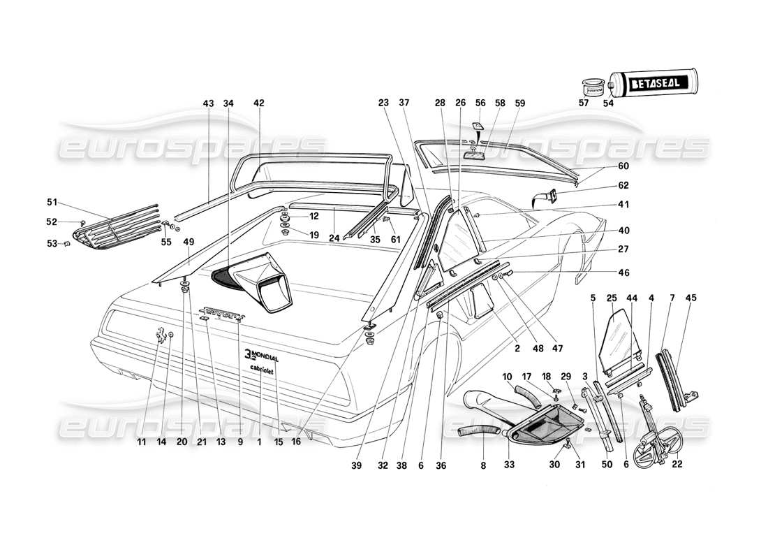 teilediagramm mit der teilenummer 62361000