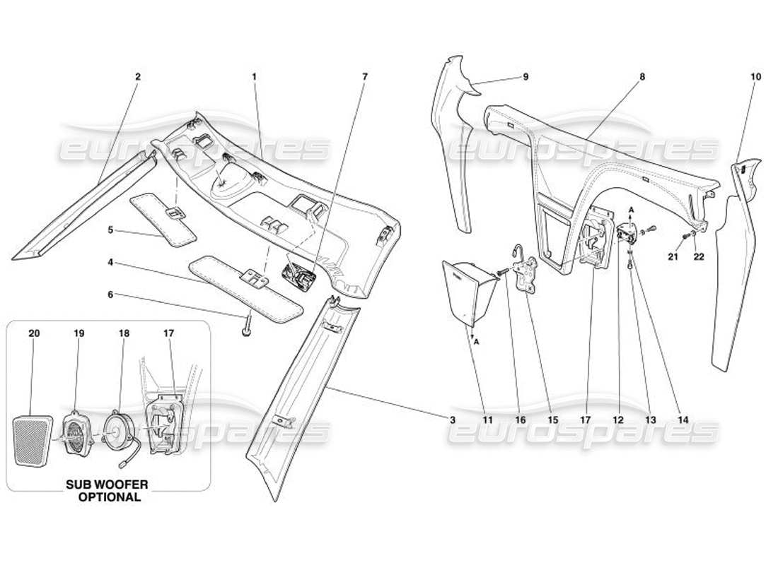 ein teilediagramm aus dem teilekatalog ferrari 575