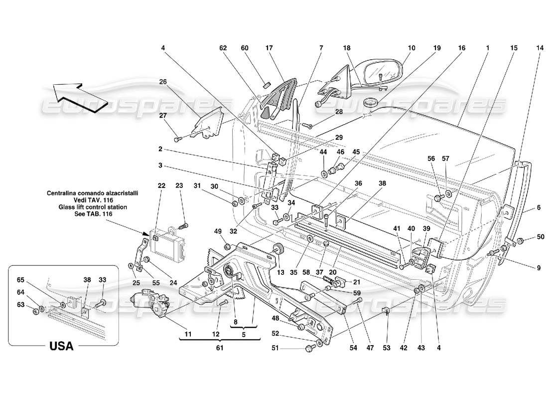 ein Teilediagramm aus dem Ferrari 456 GT/GTA-Teilekatalog
