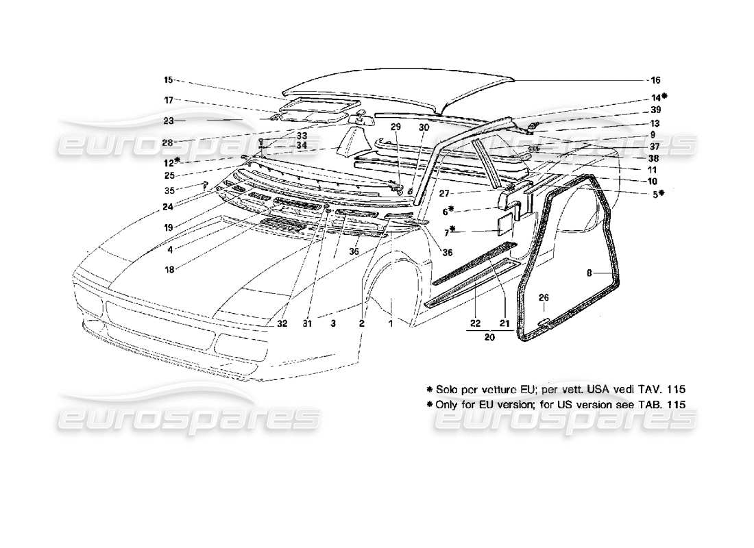 teilediagramm mit der teilenummer 61556612