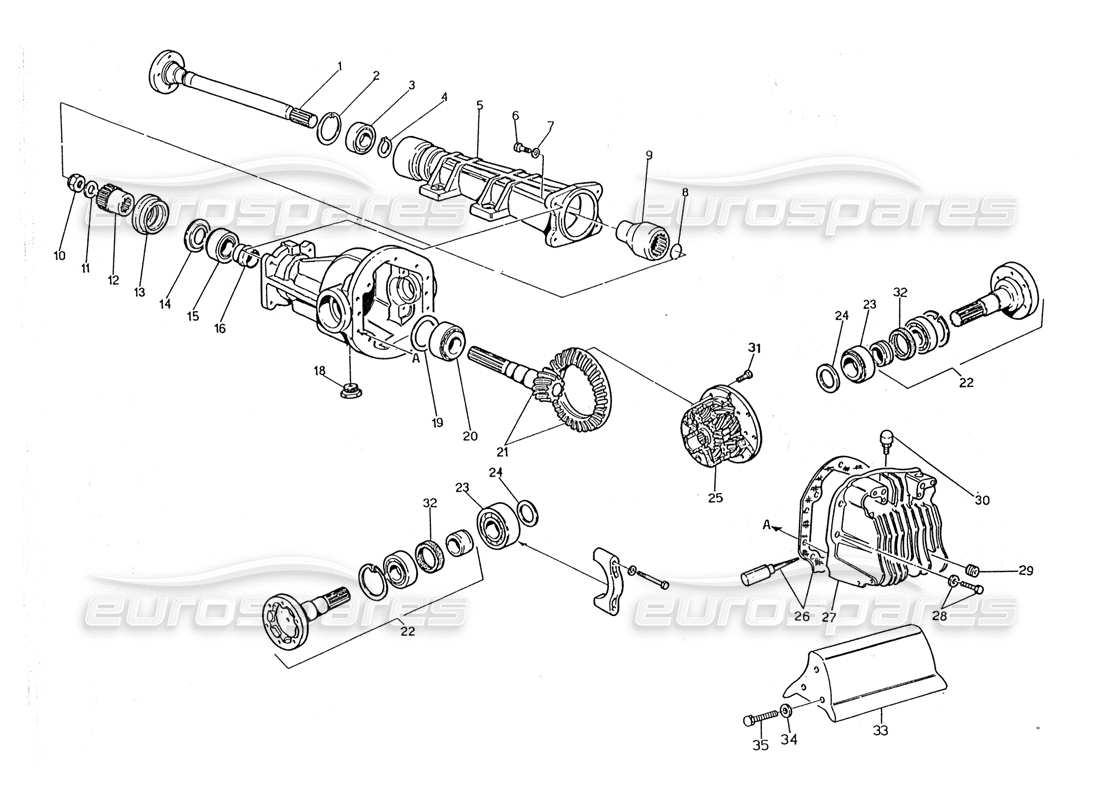 ein Teilediagramm aus dem Teilekatalog Maserati 2.24v