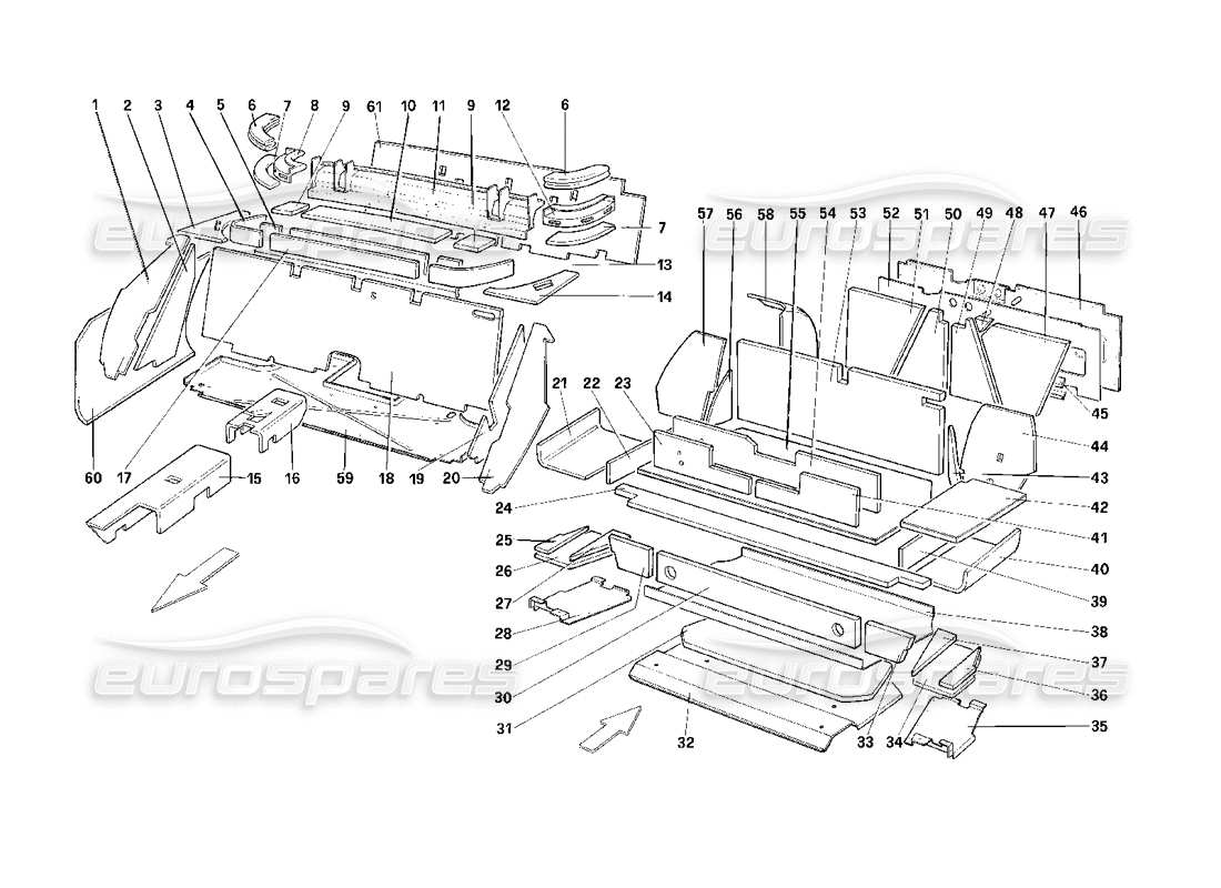 teilediagramm mit der teilenummer 61845700