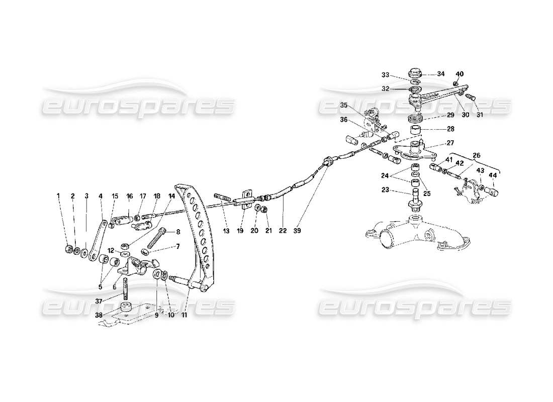 ein teilediagramm aus dem teilekatalog ferrari f40