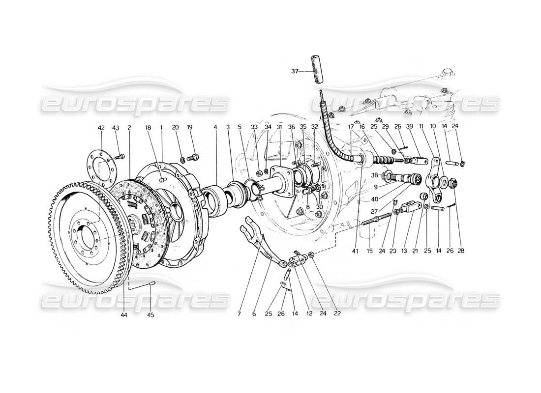 ein Teilediagramm aus dem Ferrari 400 GT (Mechanical) Teilekatalog