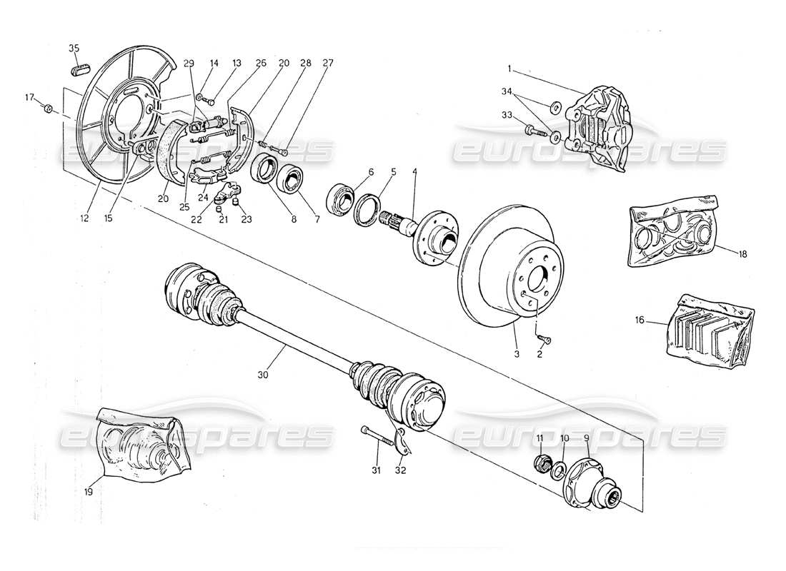 ein teilediagramm aus dem teilekatalog maserati 2.24v