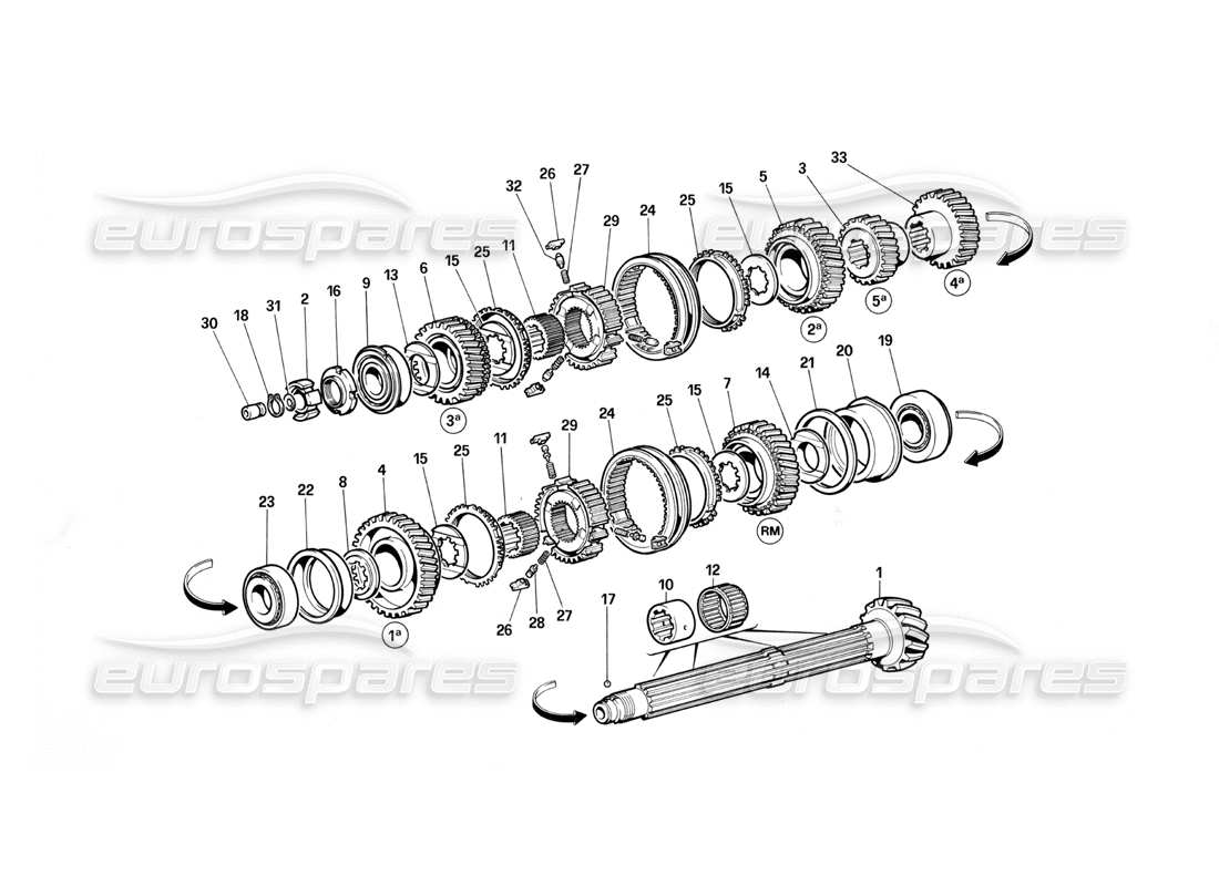 eine teilezeichnung aus dem ferrari testarossa teilekatalog