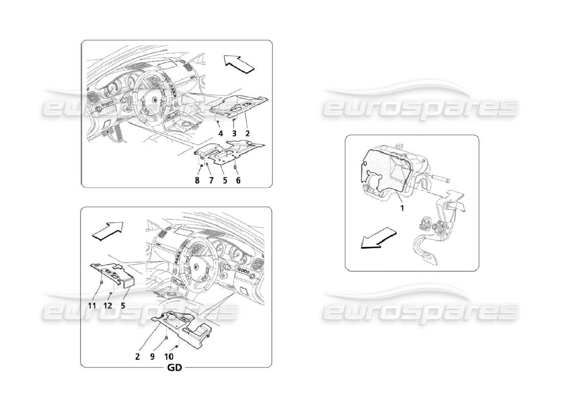 eine teilezeichnung aus dem maserati qtp. (2006) 4.2 teilekatalog