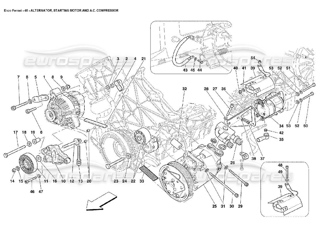 ein teilediagramm aus dem teilekatalog ferrari enzo