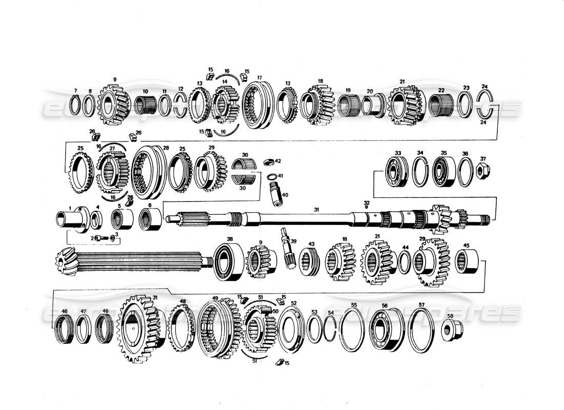 TEILEDIAGRAMME AUS DEM MASERATI BORA TEILEKATALOG ANZEIGEN ein teilediagramm aus dem teilekatalog maserati bora