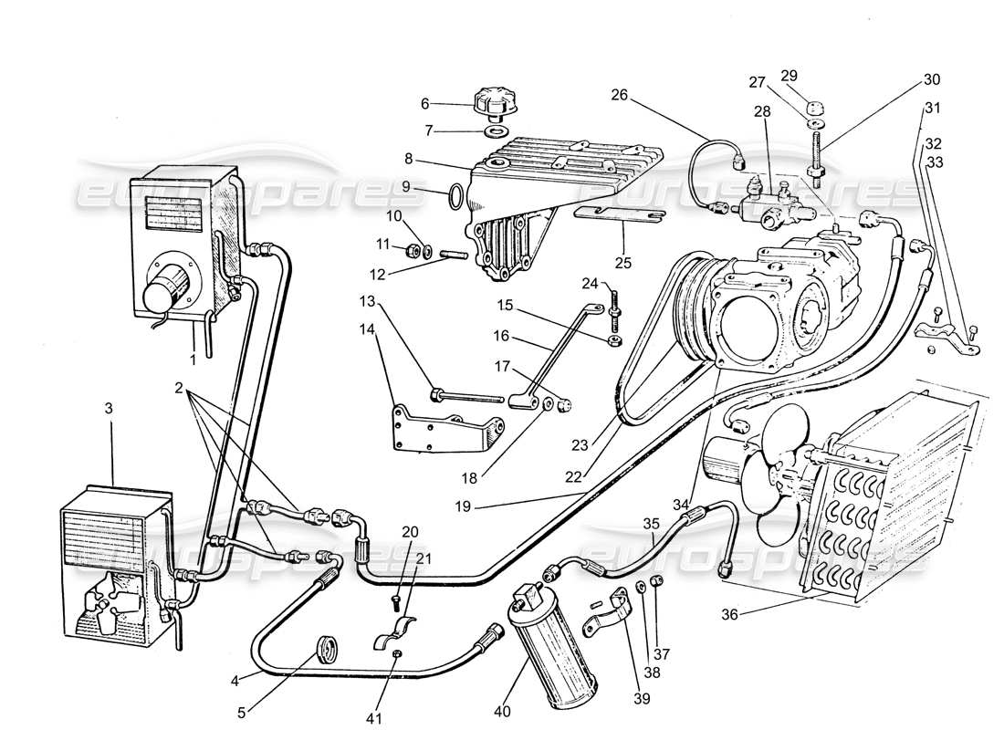 ein teilediagramm aus dem teilekatalog lamborghini espada