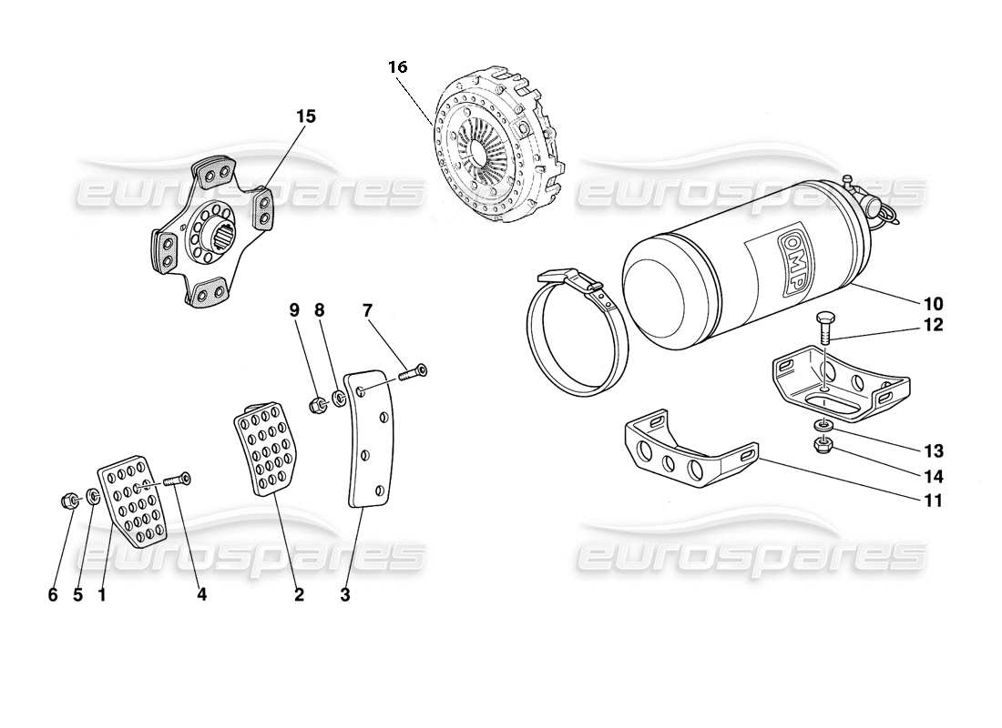 eine teilezeichnung aus dem ferrari 348 challenge (1995) teilekatalog