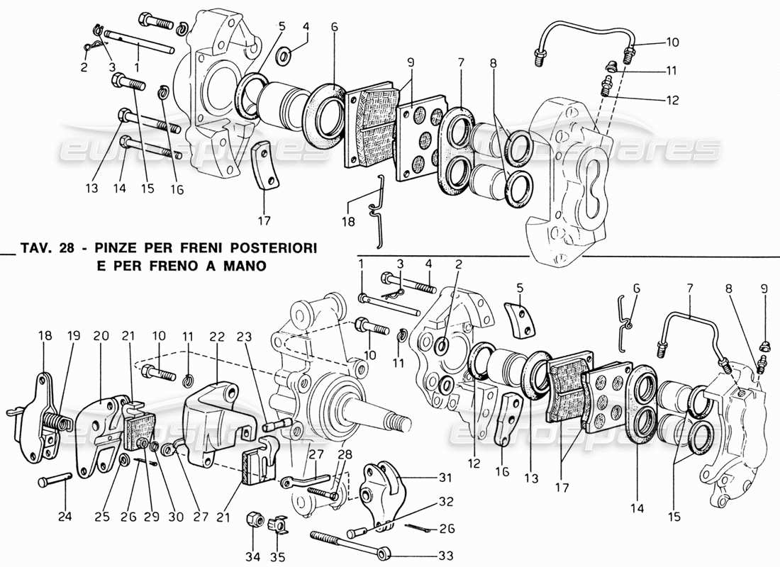 ein teilediagramm aus dem teilekatalog ferrari 206