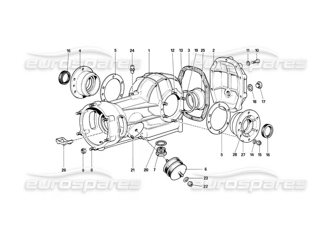 ein Teilediagramm aus dem Ferrari 400i (1983 Mechanischer) Teilekatalog