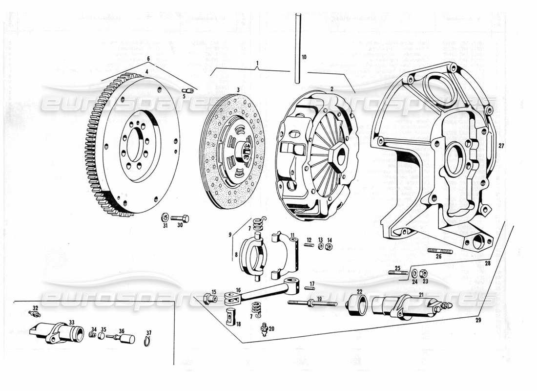 ein teilediagramm aus dem maserati indy-teilekatalog