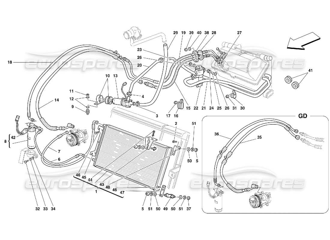 teilediagramm mit der teilenummer 64980100