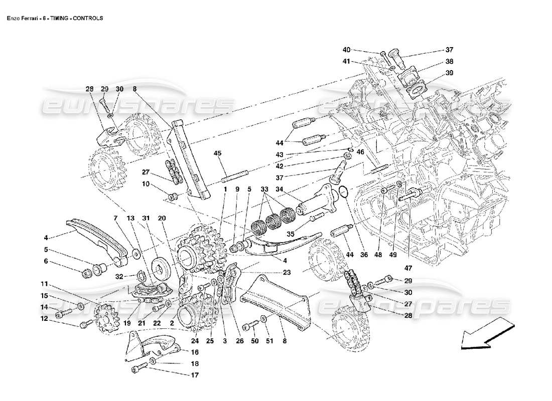 ein teilediagramm aus dem teilekatalog ferrari enzo