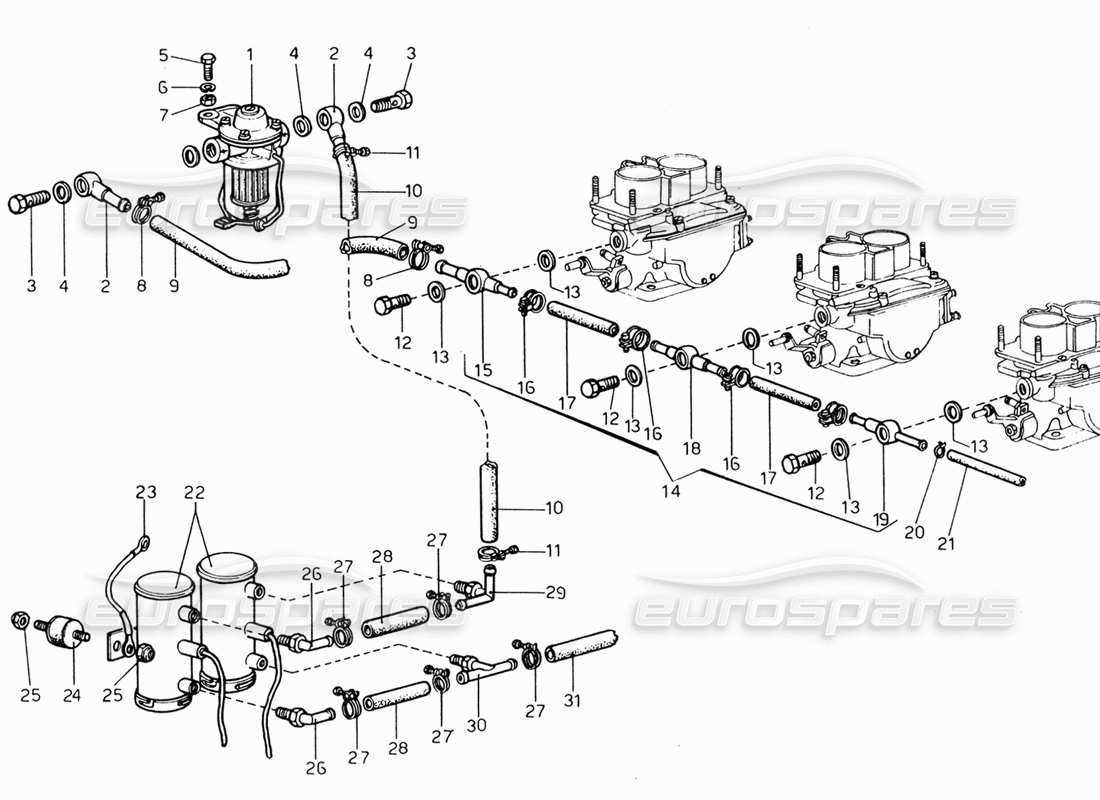 ein teilediagramm aus dem teilekatalog ferrari 206
