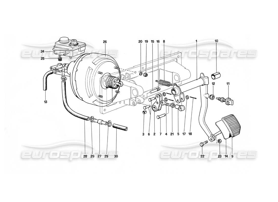ferrari 412 (mechanical) bremsen hydraulisch gesteuert – 412 m. lhd teilediagramm