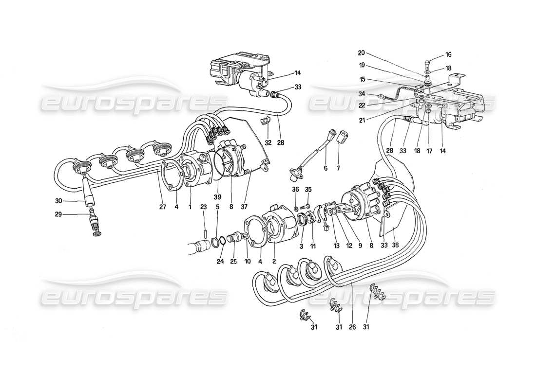 ferrari 288 gto motorzündung teilediagramm