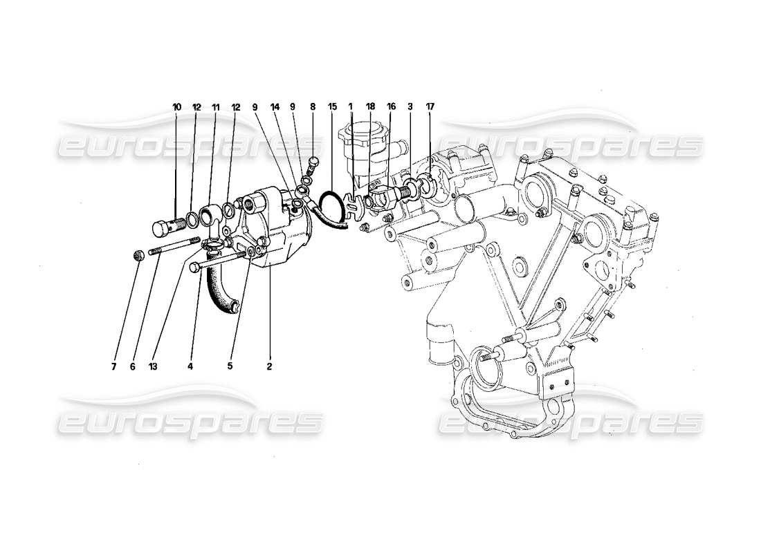 ferrari 412 (mechanical) teilediagramm der vakuumpumpe des bremskraftverstärkers