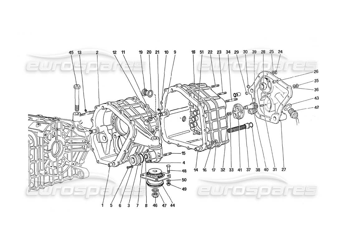 ferrari 288 gto getriebegehäuse teilediagramm