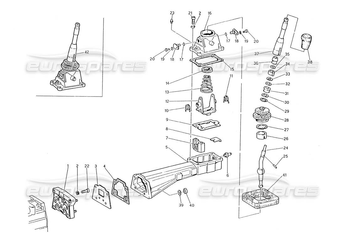 maserati karif 2.8 getriebe – außensteuerung teilediagramm