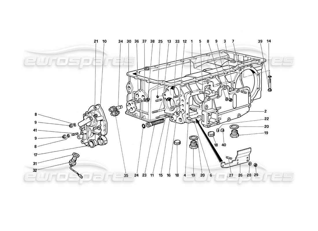 ferrari testarossa (1990) getriebeteildiagramm