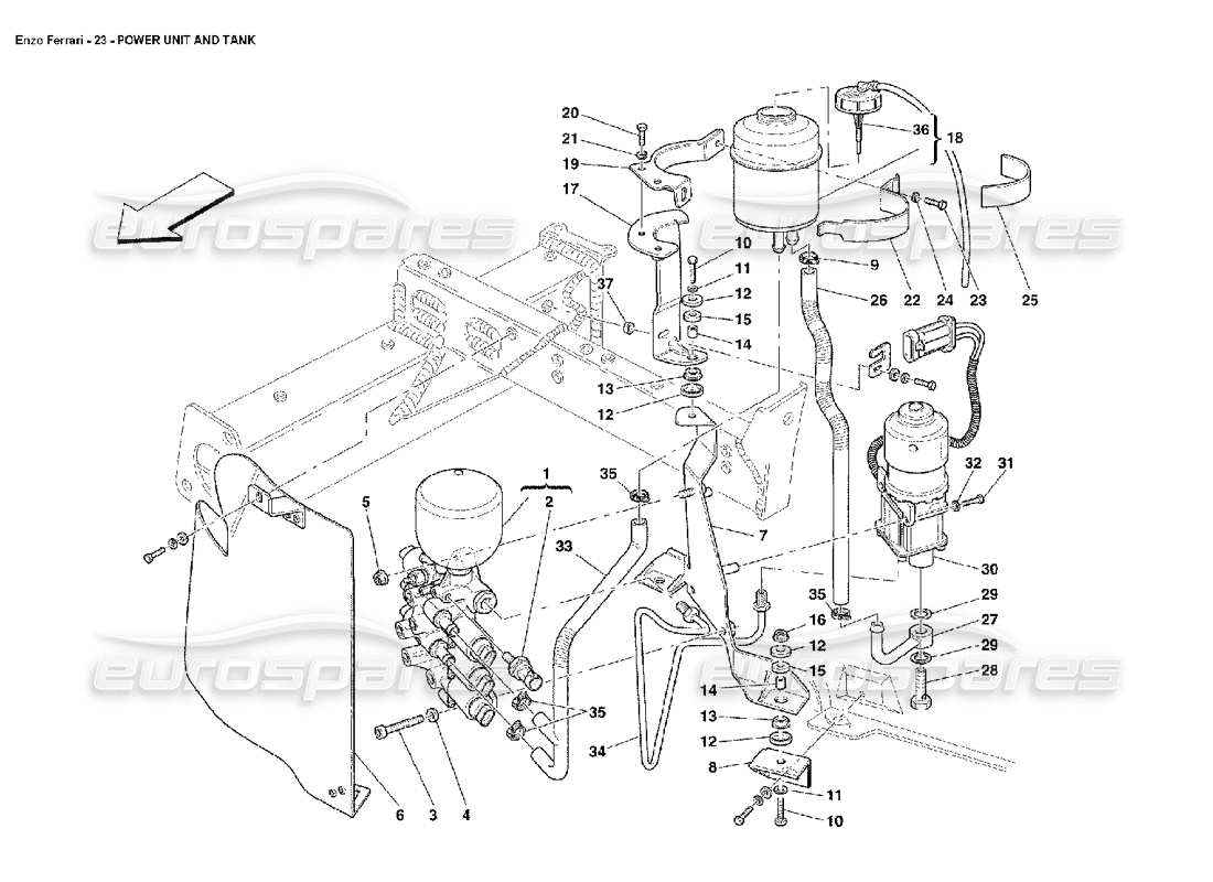 FERRARI ENZO AGGREGAT UND TANK TEILEDIAGRAMM ferrari enzo aggregat und tank teilediagramm