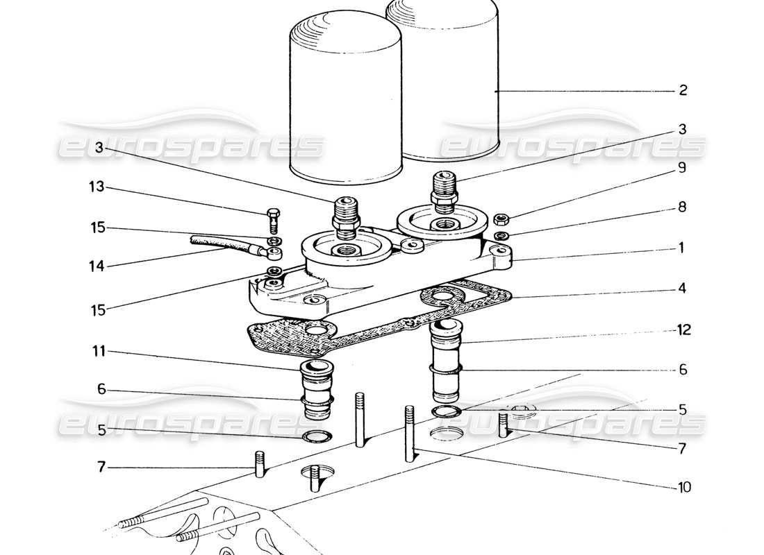 ferrari 365 gt4 2+2 (1973) ölfilets teilediagramm