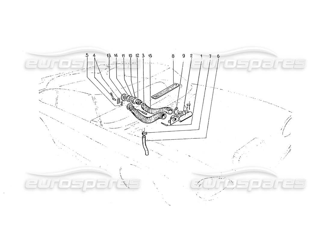 ferrari 330 gt 2+2 (coachwork) innere heizöffnungen (ausgabe 1) teilediagramm