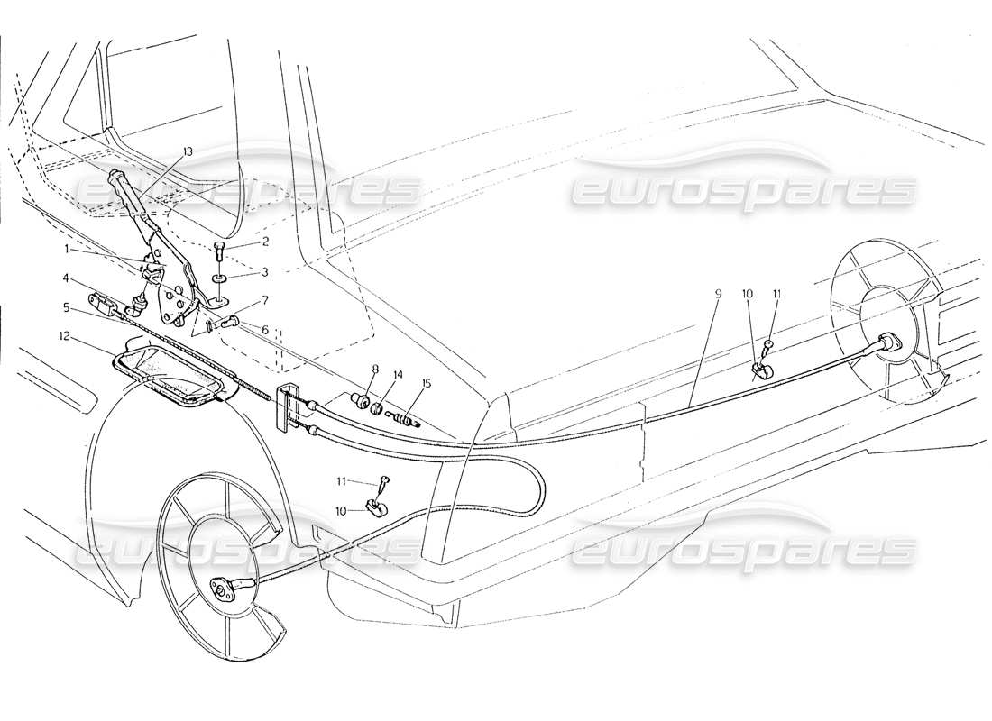 maserati karif 2.8 handbremssteuerung teilediagramm