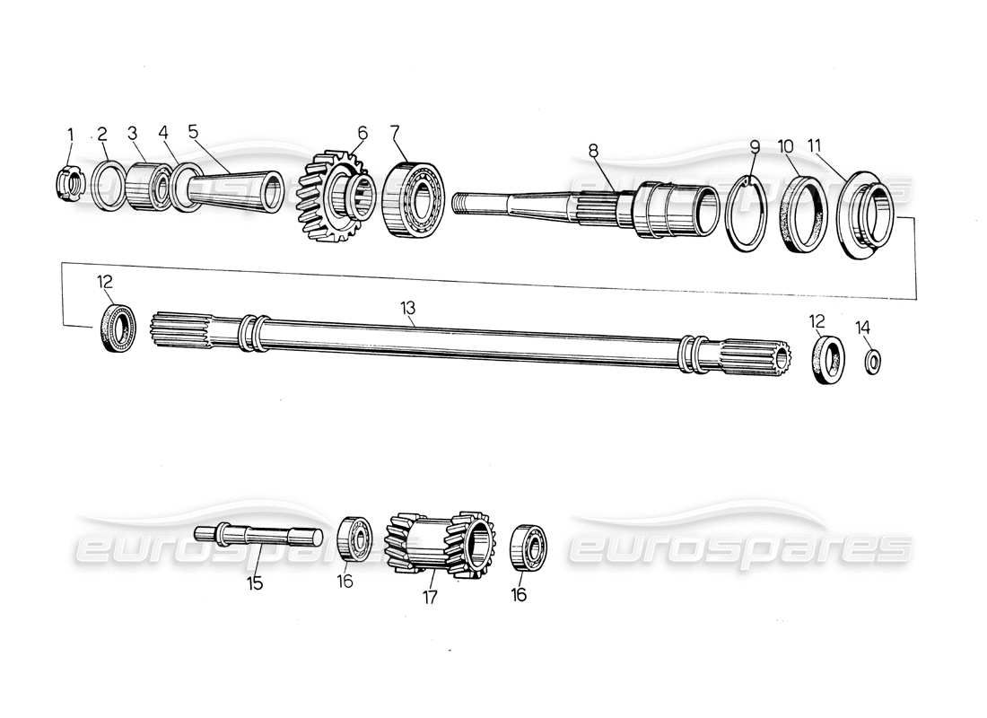 lamborghini countach lp400 getriebe (gussteile) teilediagramm
