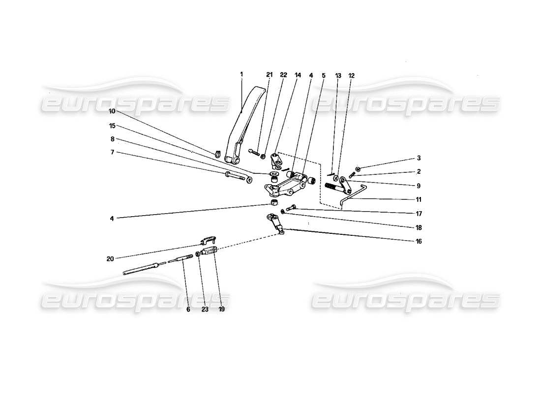 ferrari 308 quattrovalvole (1985) drosselklappensteuerung (varianten für rhd-version) teilediagramm