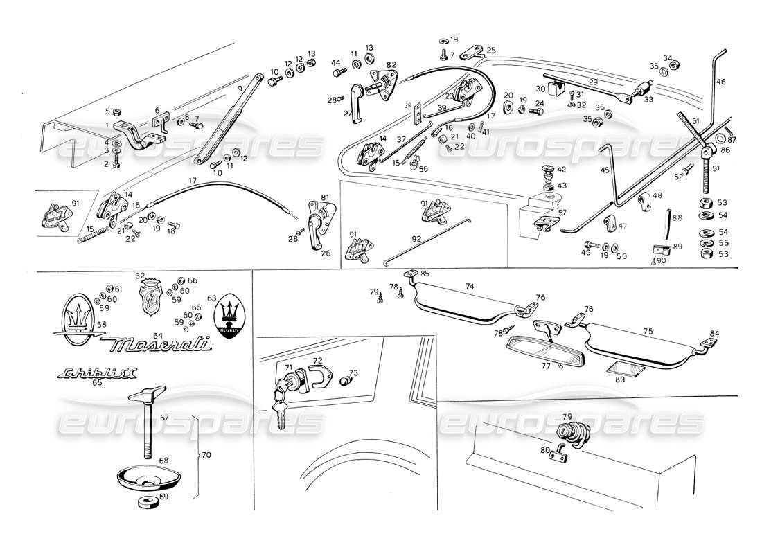 maserati ghibli 4.7 / 4.9 schlösser teilediagramm