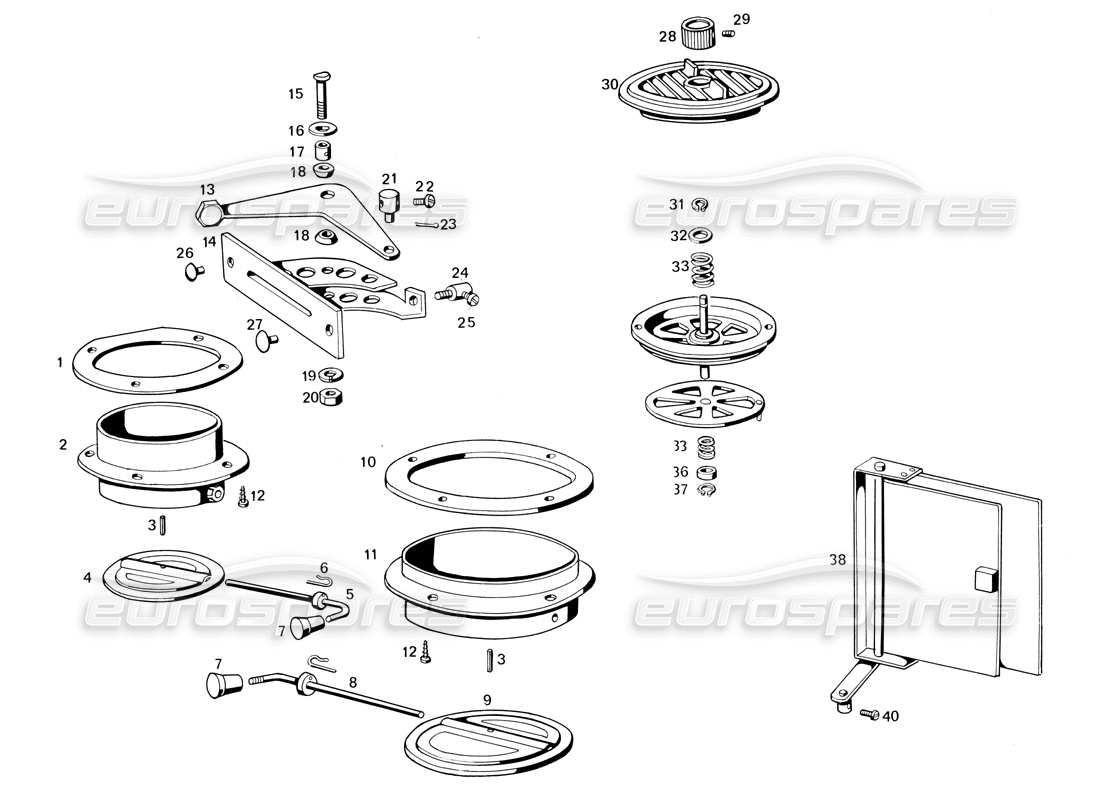 maserati ghibli 4.7 / 4.9 belüftungsteildiagramm