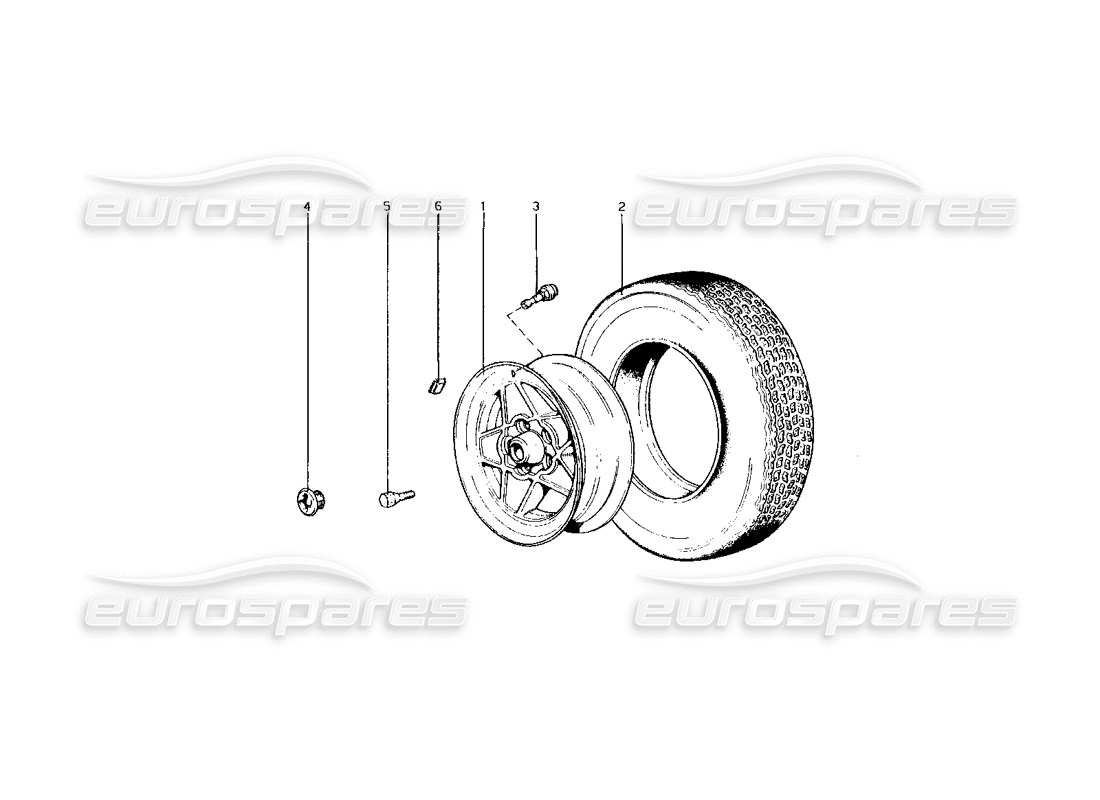 ferrari 400 gt (mechanical) räder ersatzteildiagramm