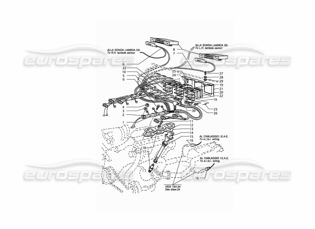 maserati qtp. 3.2 v8 (1999) zündsystem teilediagramm